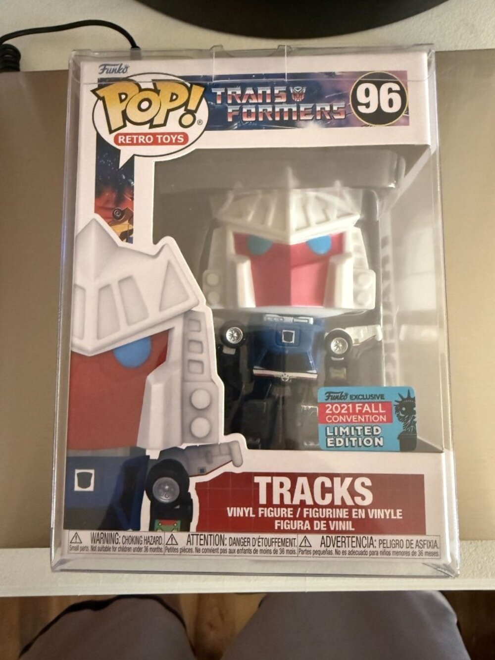 Funko Pop Transformers Tracks #96 Retro Toys 2021 ECCC NYCC Protector Sealed New
